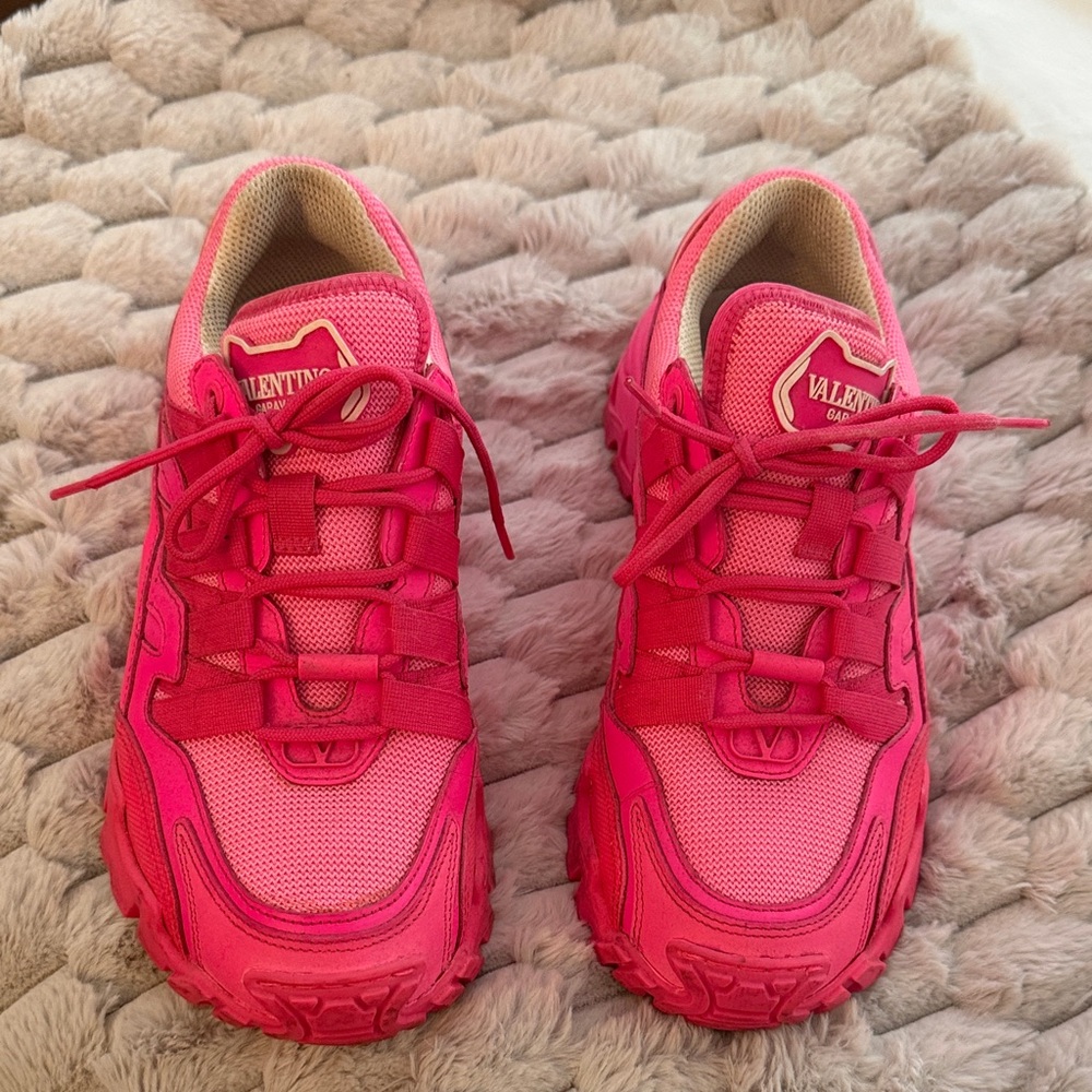 Valentino Pink Athletic Shoes with box